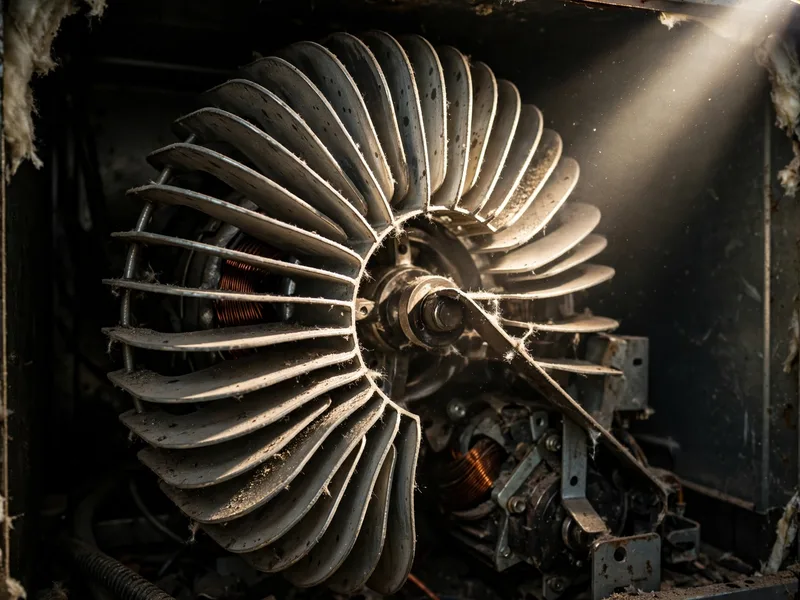Furnace blower wheel inspection in Pickerington Ohio