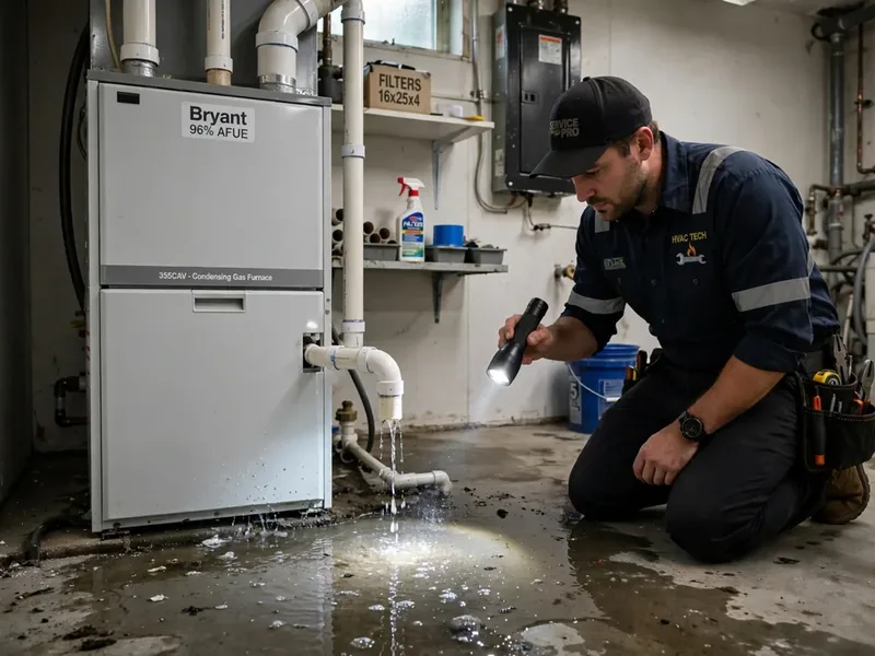 Technician replacing a furnace ignitor in Powell Ohio