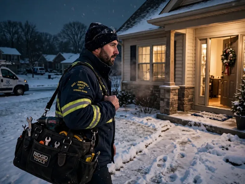 Technician replacing a furnace ignitor in Upper Arlington Ohio