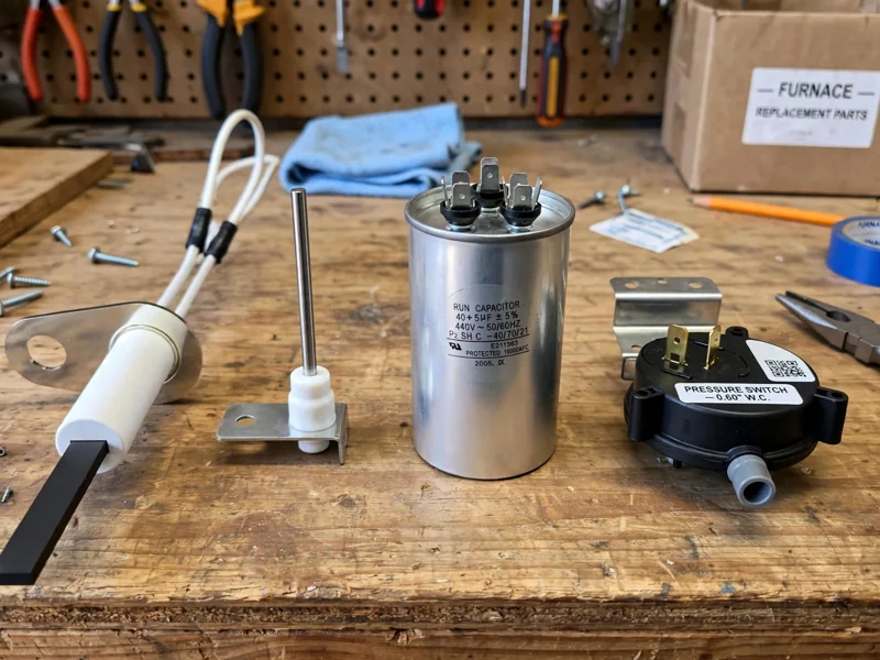 Furnace ignitor flame sensor and parts for replacement in Columbus