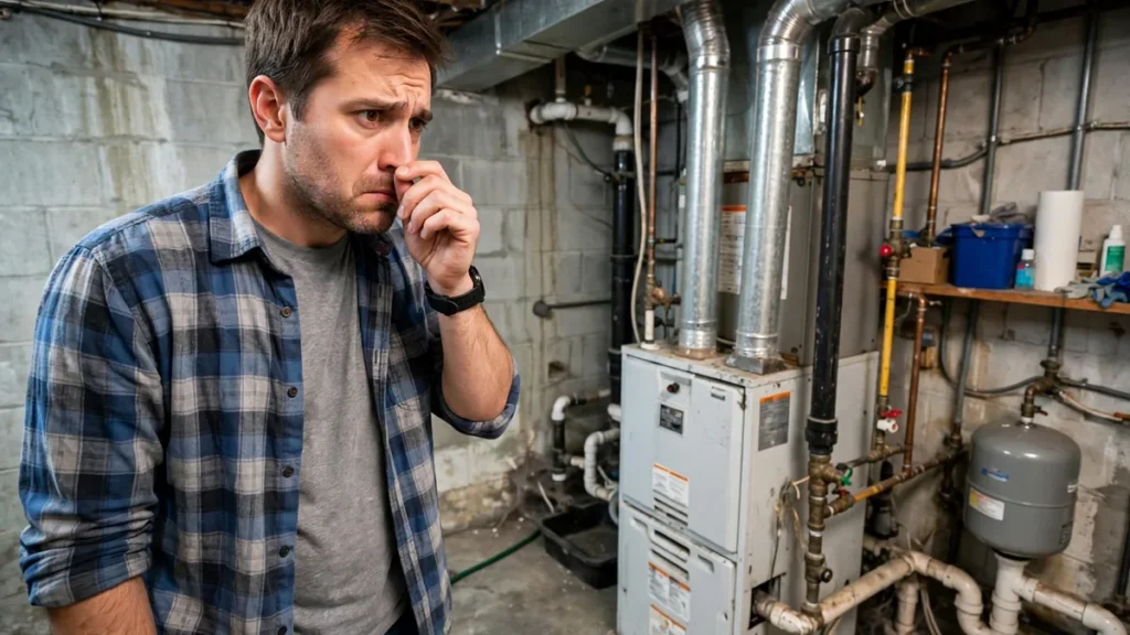 Homeowner noticing a strange furnace smell in Upper Arlington Ohio